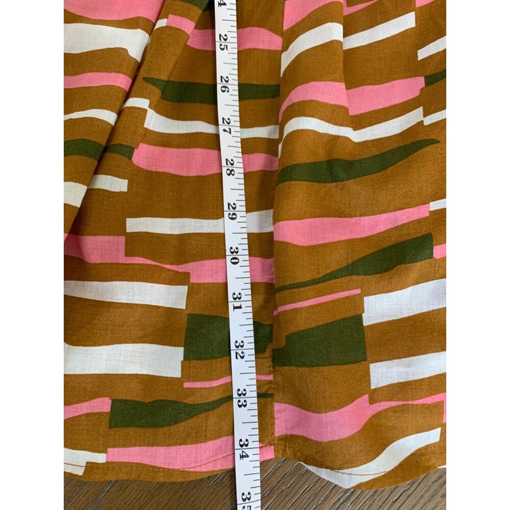 ASOS Design Voile Picnic Midi Sundress Striped Print Women's Size 6 - Picture 11 of 12